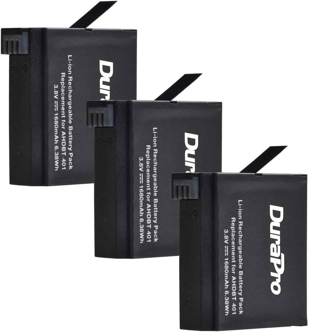 3Pcs 1680mAh AHDBT-401 Battery + LED USB 3-Slots Charger for Gopro Hero 4 Battery Go Pro Hero4 AHDBT 401 Action Camera Accessories