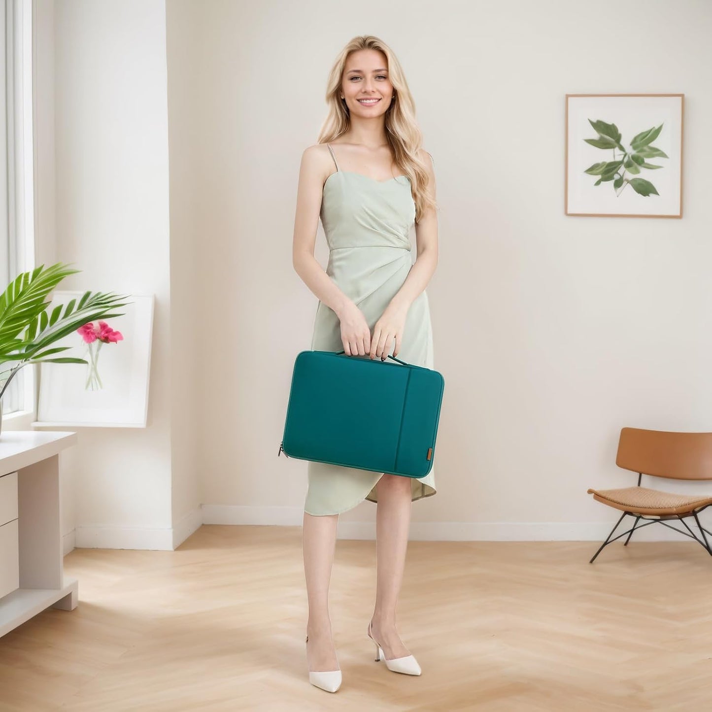 16 inch Laptop Sleeve Protective Case Water Resistant Shockproof Computer Bag for 16" Dell/HP Pavilion Envy/ThinkPad IdeaPad/ASUS Vivobook,Turquoise