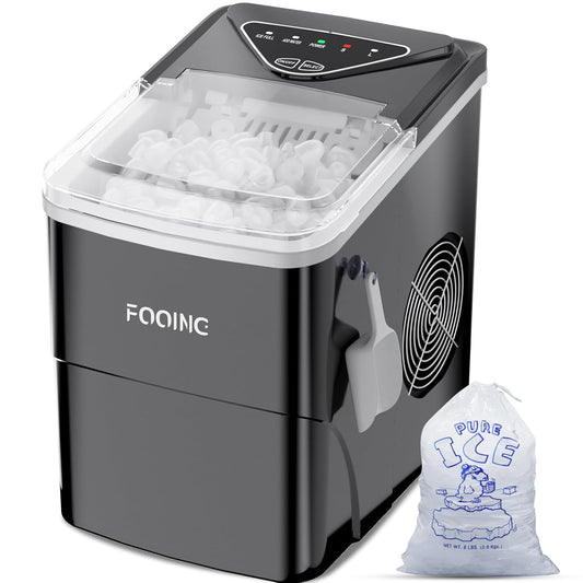 Ice Maker Machine Countertop Ice Machine, Self-Cleaning Ice Maker, 26lbs in 24Hrs Portable Ice Cube Maker Machine for Home/Kitchen/Office/Bar