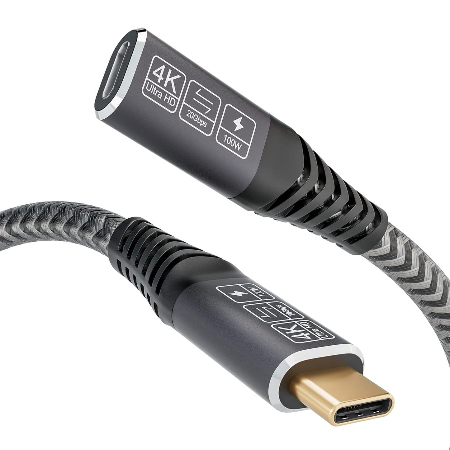 USB-C 3.2 Extender Cable 20Gbps Data Transfer with 100W Fast Charging