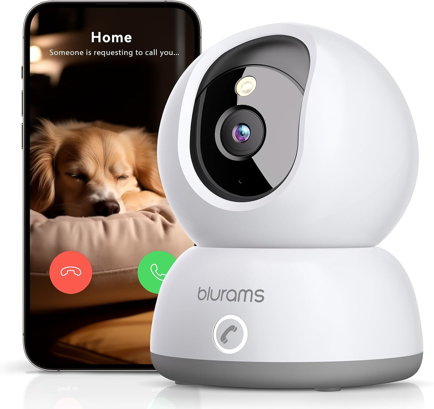 Indoor Security Camera 1080P 360° Home Surveillance with AI Facial Recognition