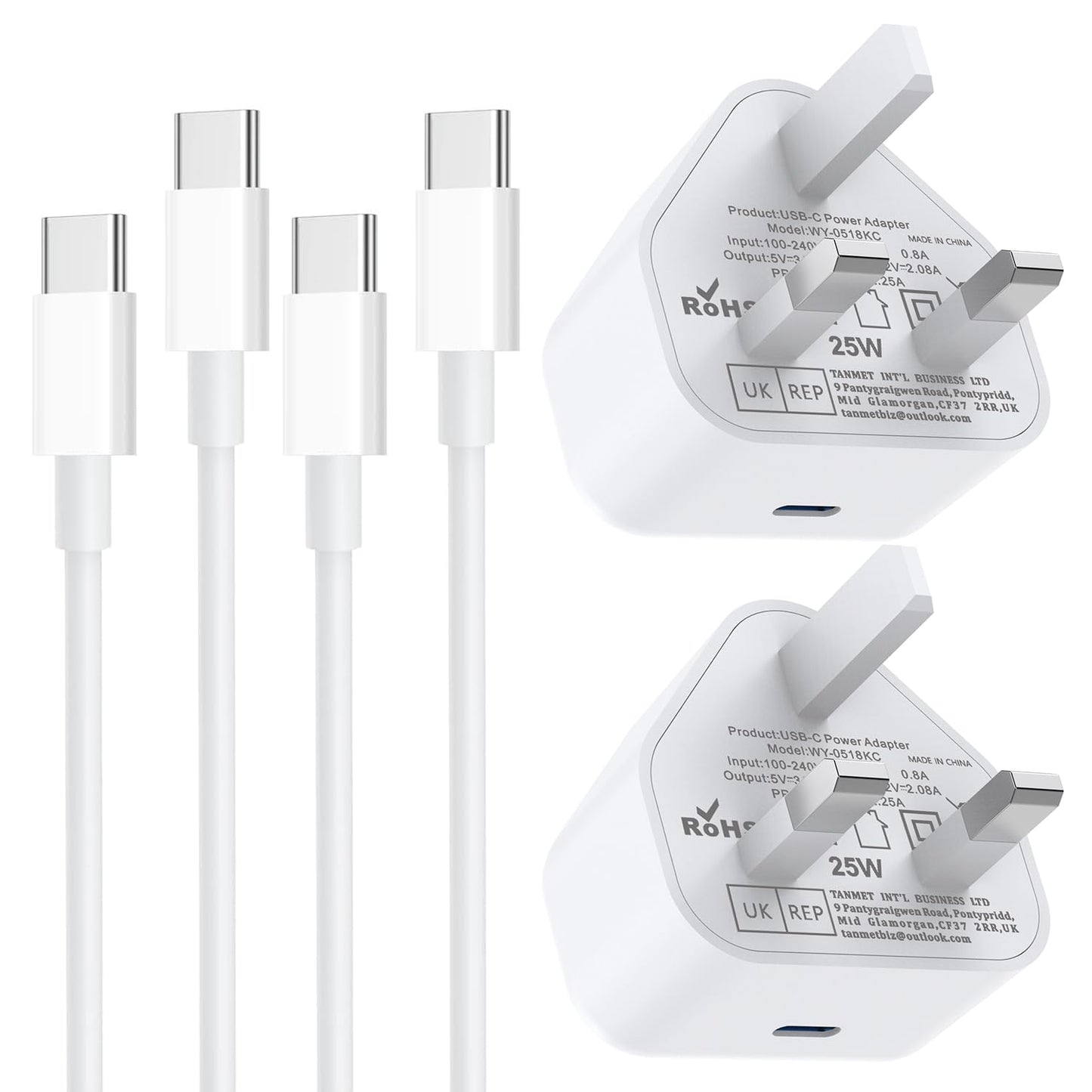 Samsung Fast Charger,2 Pack USB Type C Phone Charger Cable and Plug Fast Charge 25W Super Charging
