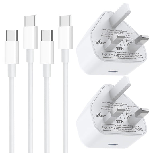 Samsung Fast Charger,2 Pack USB Type C Phone Charger Cable and Plug Fast Charge 25W Super Charging