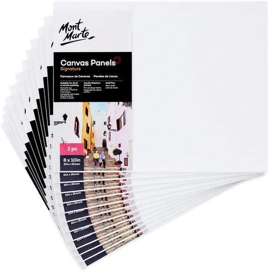 Professional Series Painting Canvas Panels 8 x 10 inch, 12-Pack. Suitable for Artists at All Skill Levels.