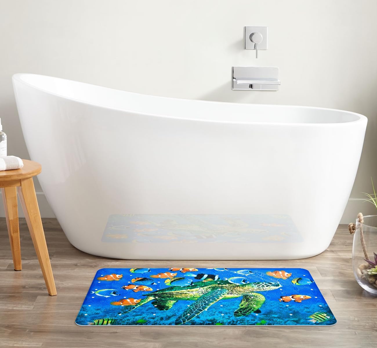 Baby Bath Mat Non Slip Childrens Bath Mat Anti Mould Baby Bathtub Mat Safety Toddlers and Nippers Bathroom Shower Tub Mats with Suction Cups