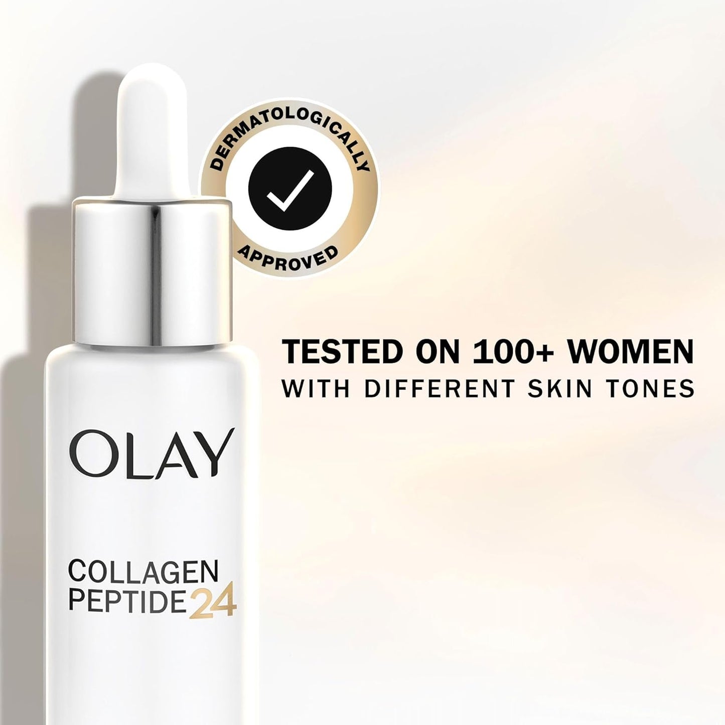 Olay Collagen Peptide Serum for Face, Skincare with Niacinamide 99% Purity and Antioxidant Vitamin E. Advanced Anti Ageing Skin Care with 3 Actions