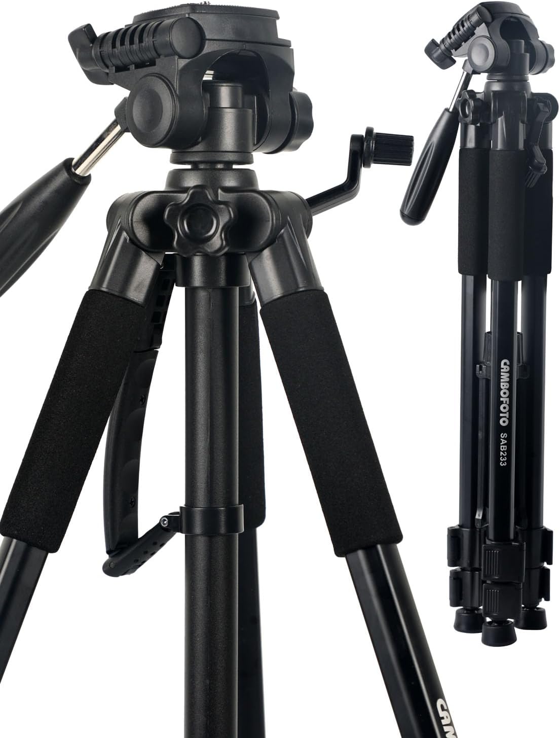 Lightweight Camera Tripod/Monopod with 3-Way Panoramic Head
