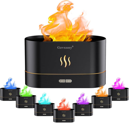 Flame Essential Oil Diffuser, Electric Aroma Diffuser, Waterless Auto-Off for Home Office Room