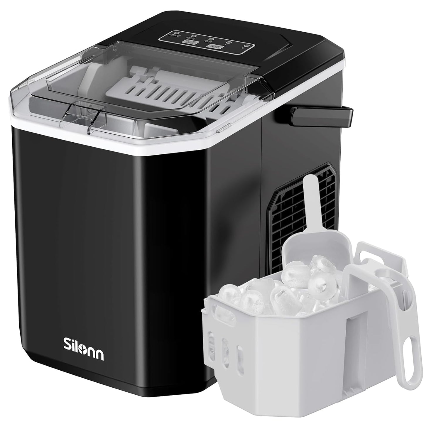 Ice Maker Machine Countertop Ice Machine, Self-Cleaning Ice Maker, Portable Ice Cube Maker Machine for Home/Kitchen/Office/Bar