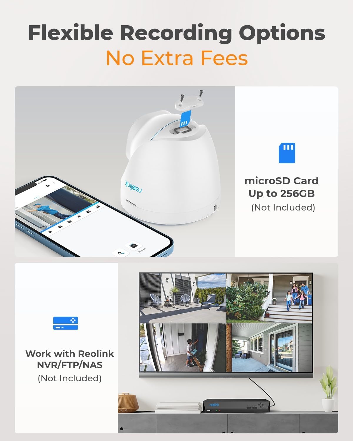 4K Ultra HD PoE CCTV Camera with Human/Vehicle Detection, Smart Motion Alerts, Time Lapse, IP67 Weatherproof, Audio Recording, 820A