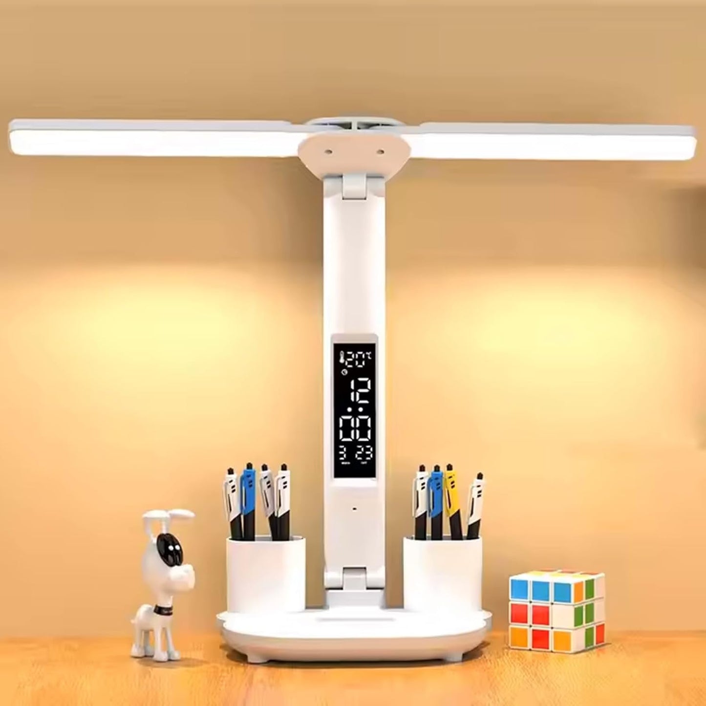 LED Dimmable Desk Lamp with 3 Color Temperatures and LCD Display