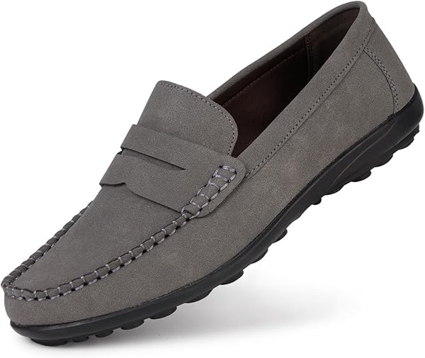New Men's Grey Business Casual Loafers