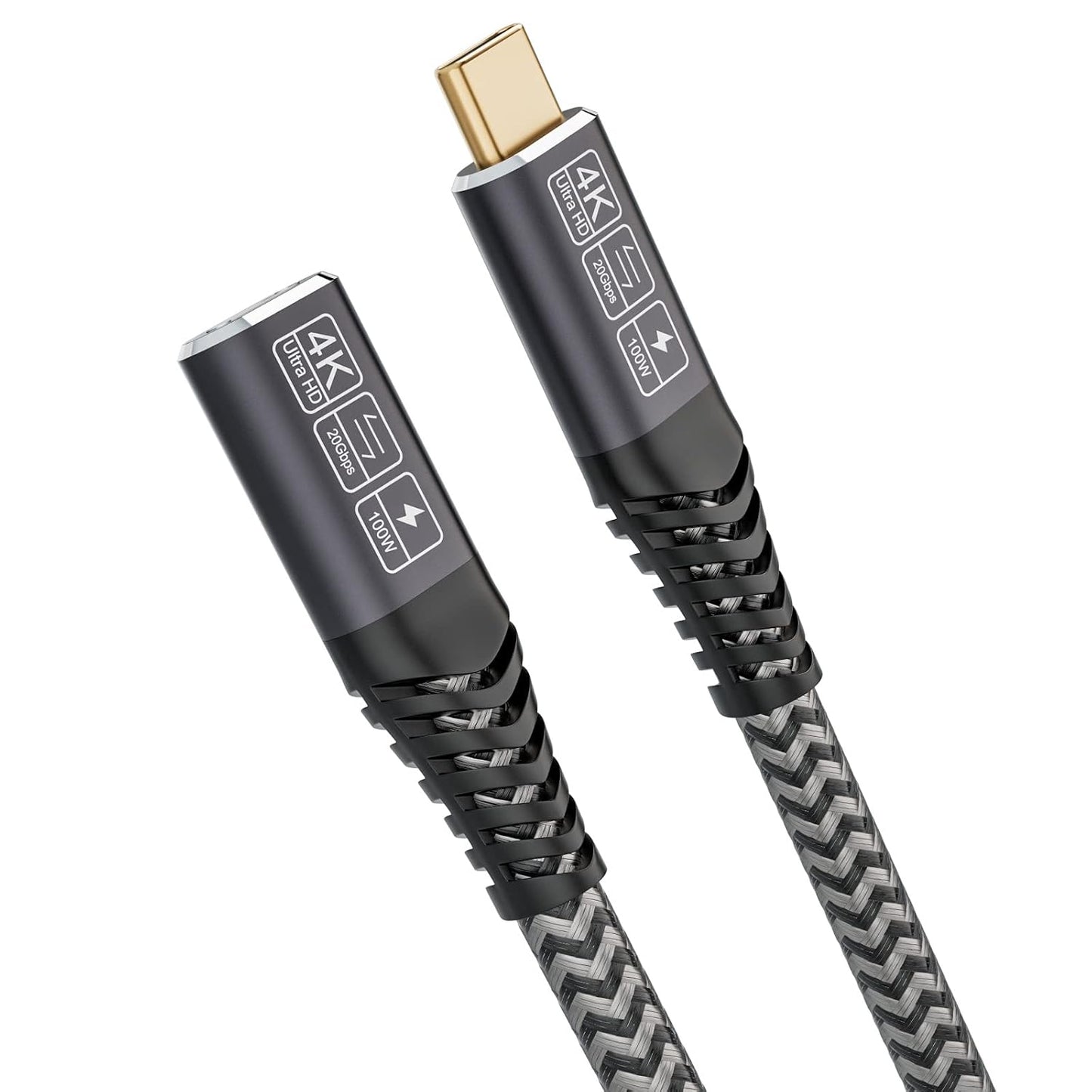 USB-C 3.2 Extender Cable 20Gbps Data Transfer with 100W Fast Charging