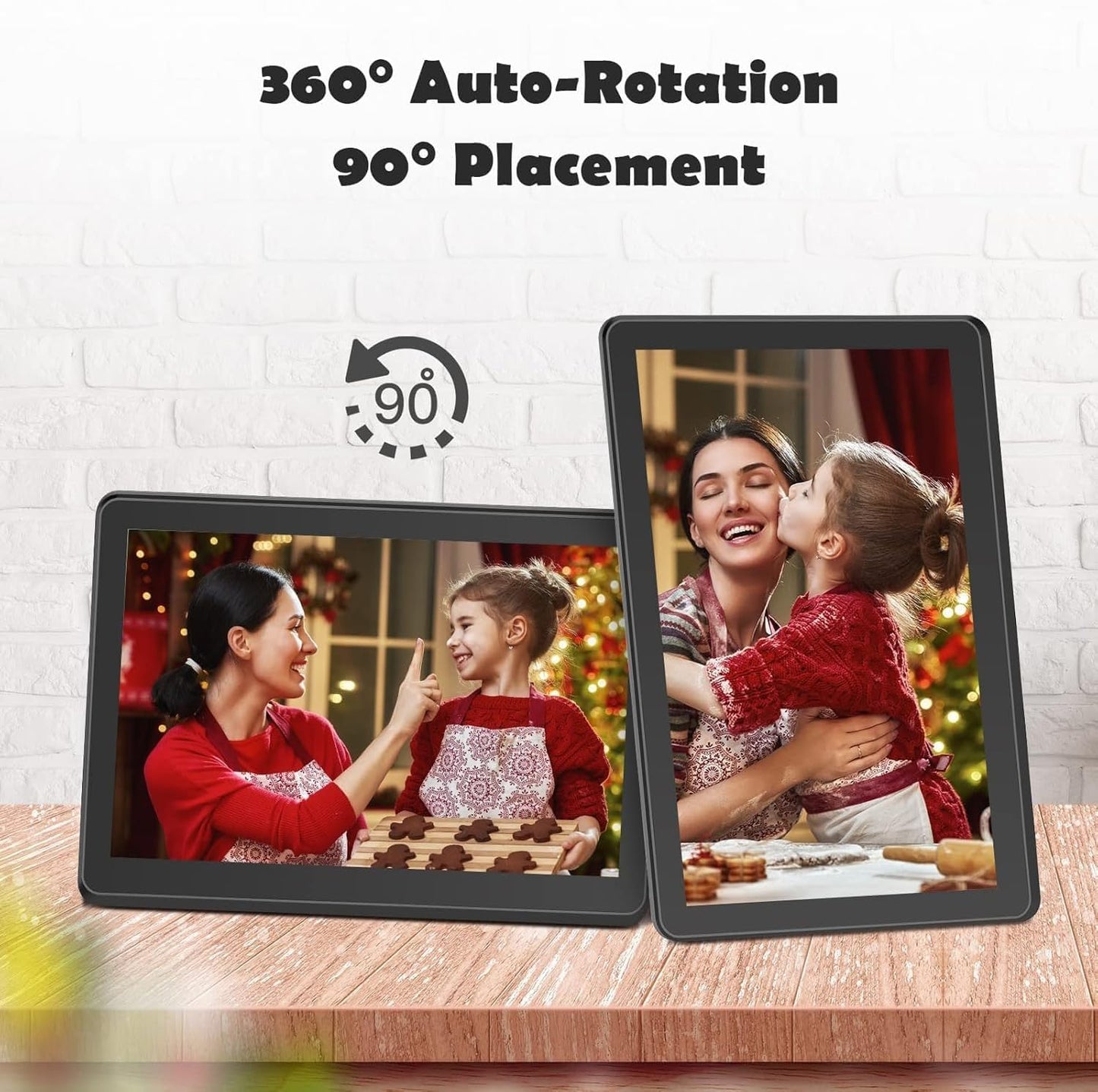 8.1 Inch WiFi Digital Photo Frame with 32GB Storage & 32GB Card, Smart Picture Frames, Electronic Photo Frame