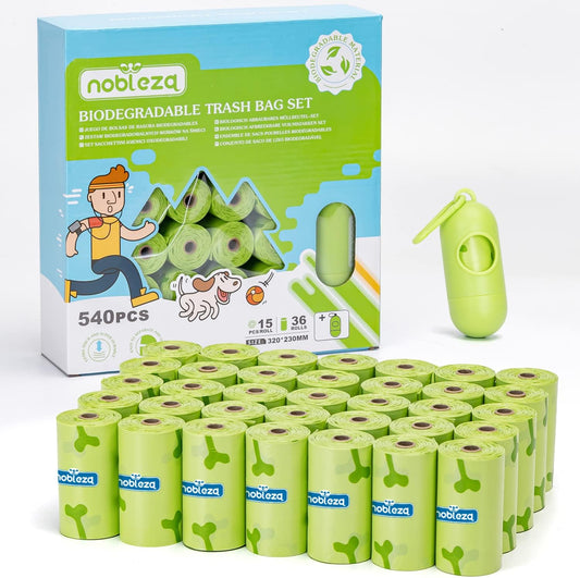 Dog Poo Bags with Dispenser, 360 Count - Extra Thick & Large, Unscented Leak-Proof