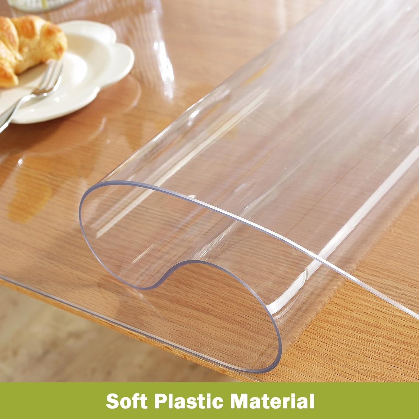 Clear Table Protector,Table Protector for dining room table, Thick Waterproof Plastic Table Cover