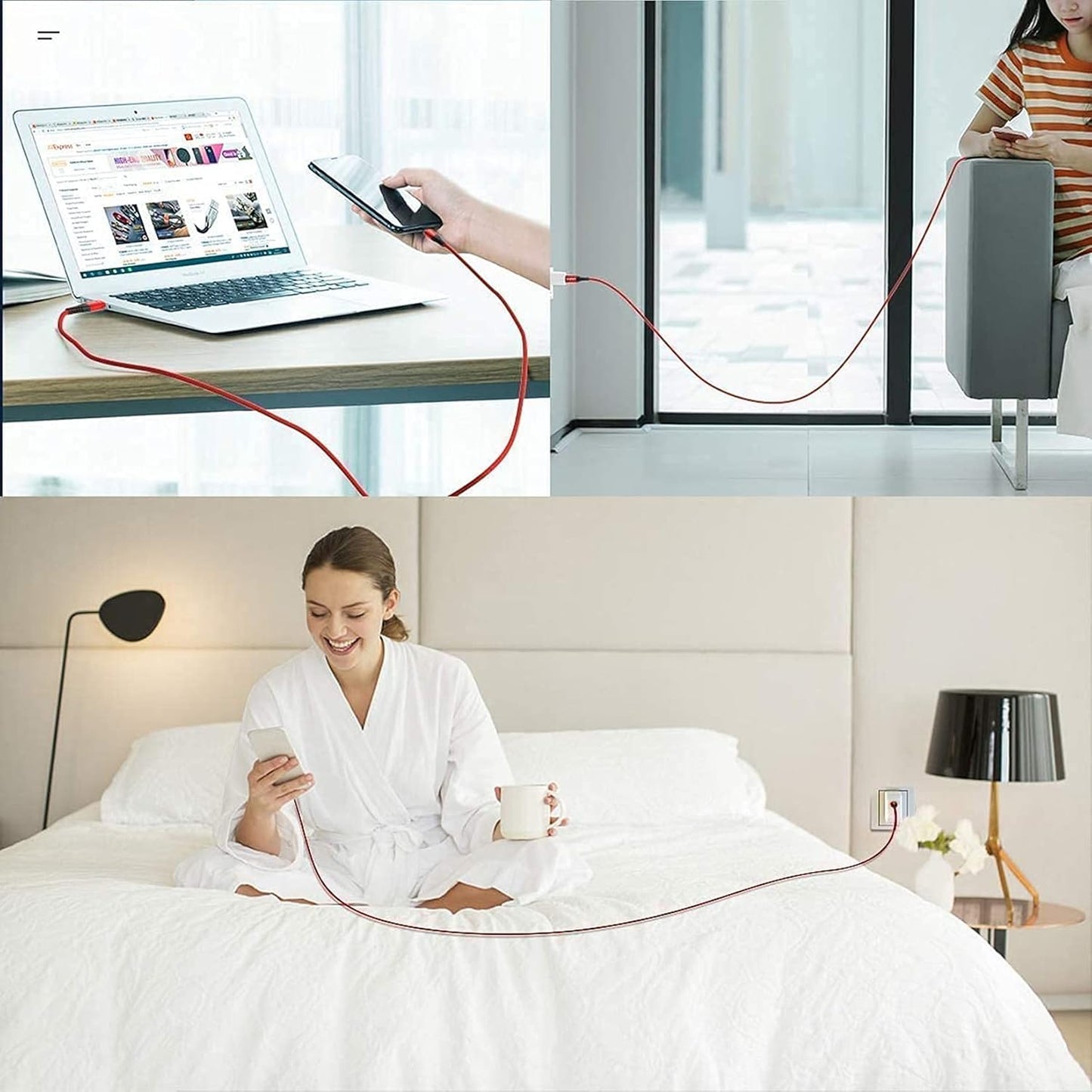 60W USB C to USB C Charger Cable, PD Type C Super Fast Charging for iPhone 16 15 MacBook iPad Pro, Samsung S25 S24 S23 Ultra, Steam Deck, Nintendo Switch etc