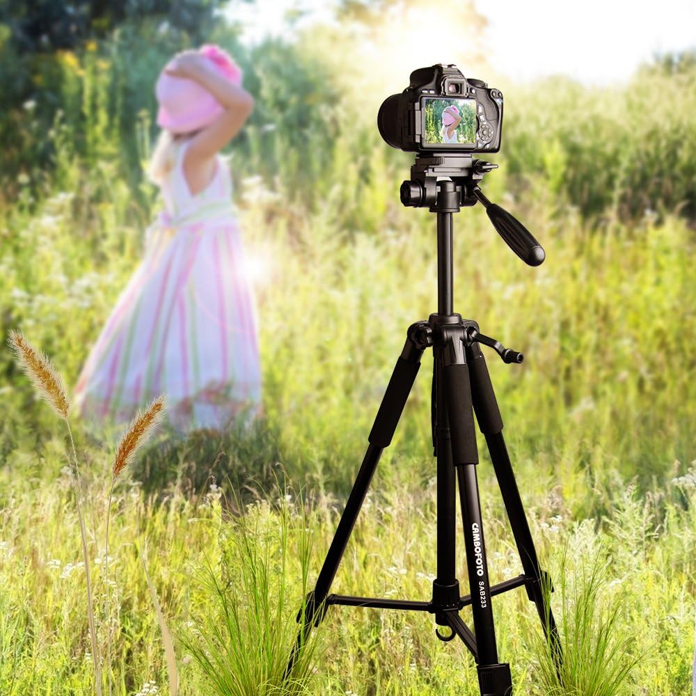 Lightweight Camera Tripod/Monopod with 3-Way Panoramic Head