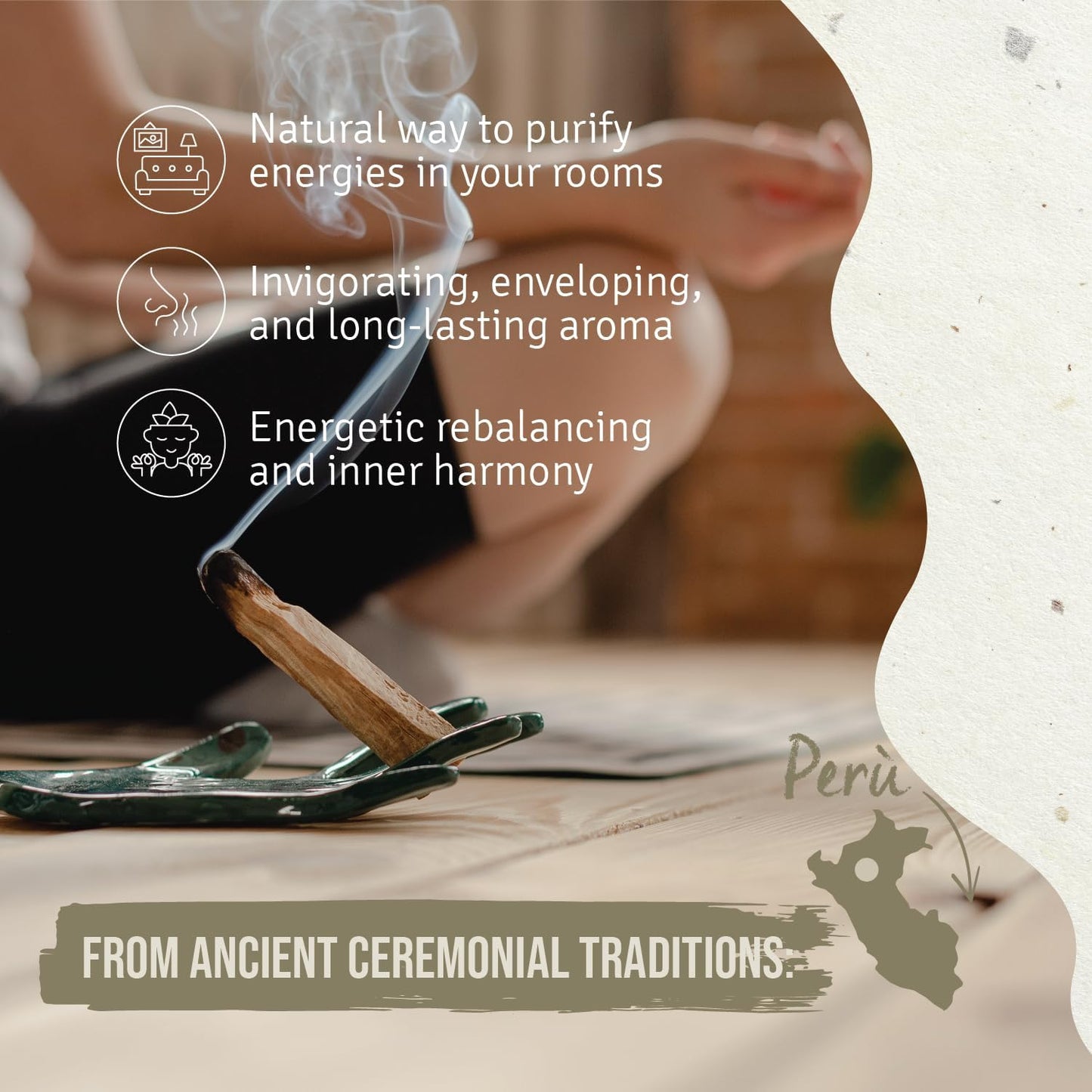 Sticks Popular Ayabaca from Peru - 8 Wood Sticks 10cm - Natural Incense for Stress Relief and Meditation - Palo Santo Wood Wild Harvested & Sustainably Sourced
