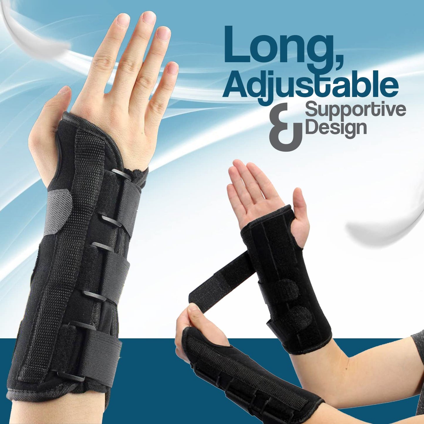 2PCS Wrist Splint for Carpal Tunnel Syndrome - Supportive Hand Brace for Arthritis Relief and Sports Injuries