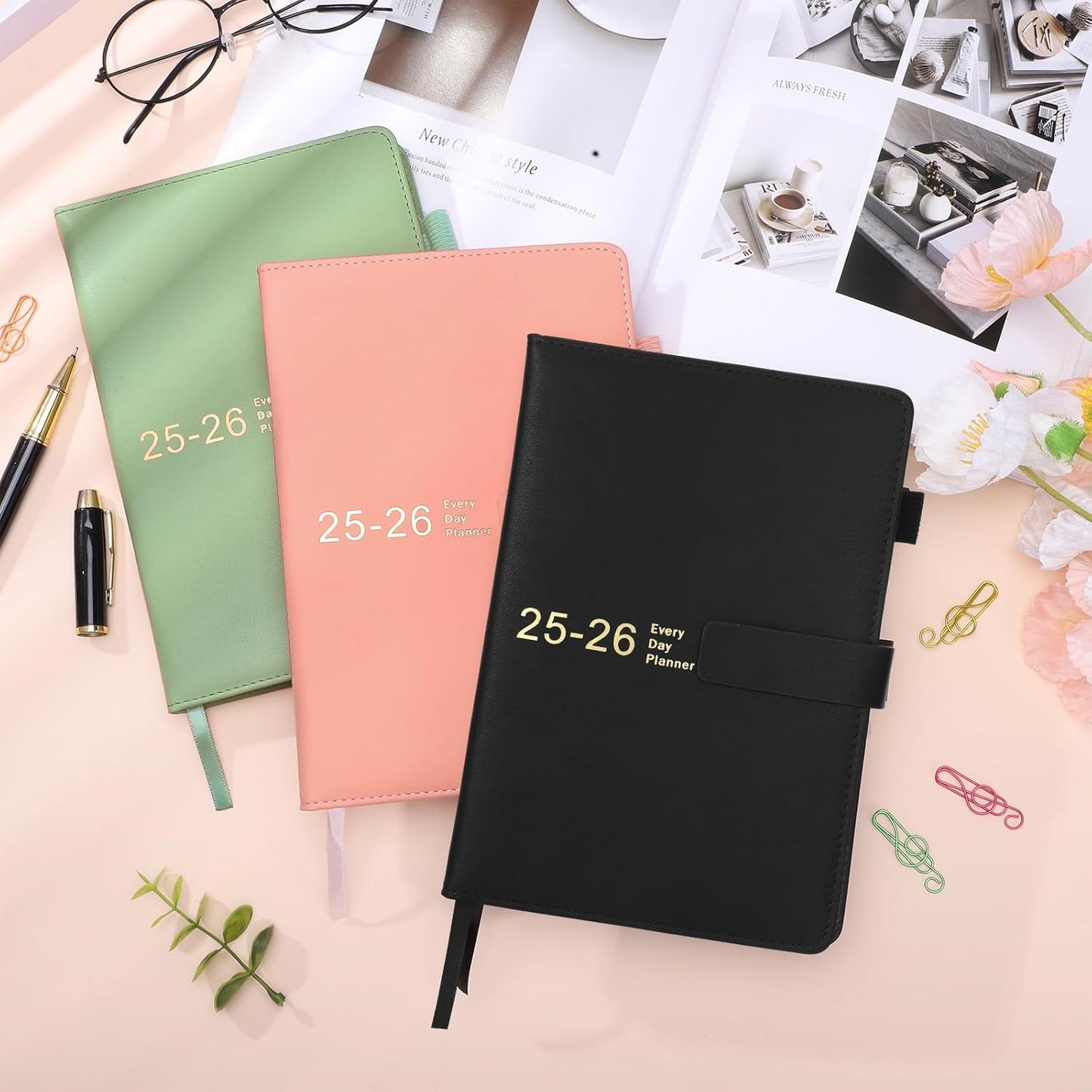 Academic Diary 2025-2026 A5 Page A Day, 12 Month Mid Year Daily Diary From July 2025 to June 2026, Day Per Page Daily Planner