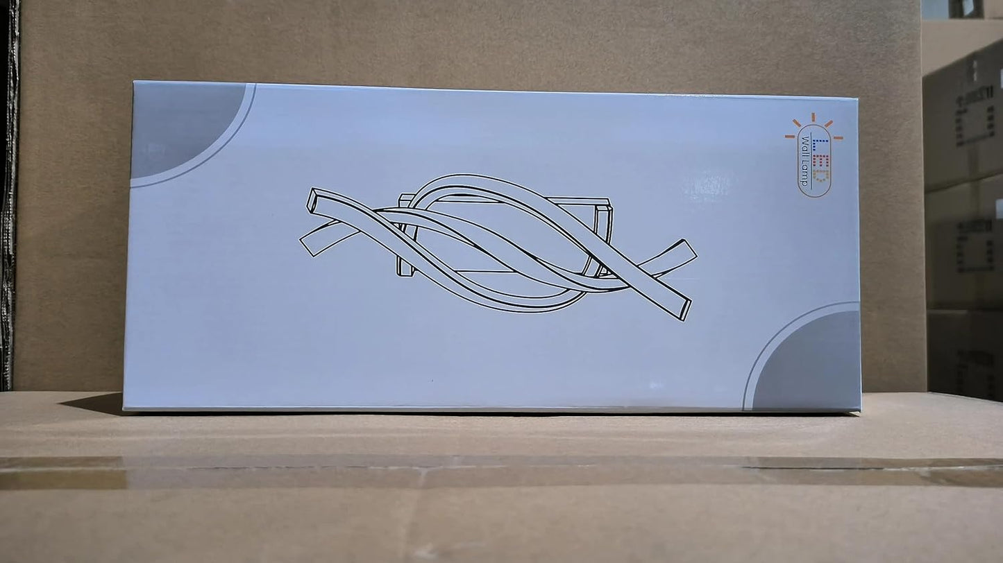 LED Wall Lights Indoor 22W, White Modern Simple Creatively Led Spiral Wall Light, Acrylic Wall Sconce Light, 6000K Cool White Wall Lamps for Bedroom Living Room Corridor Hallway