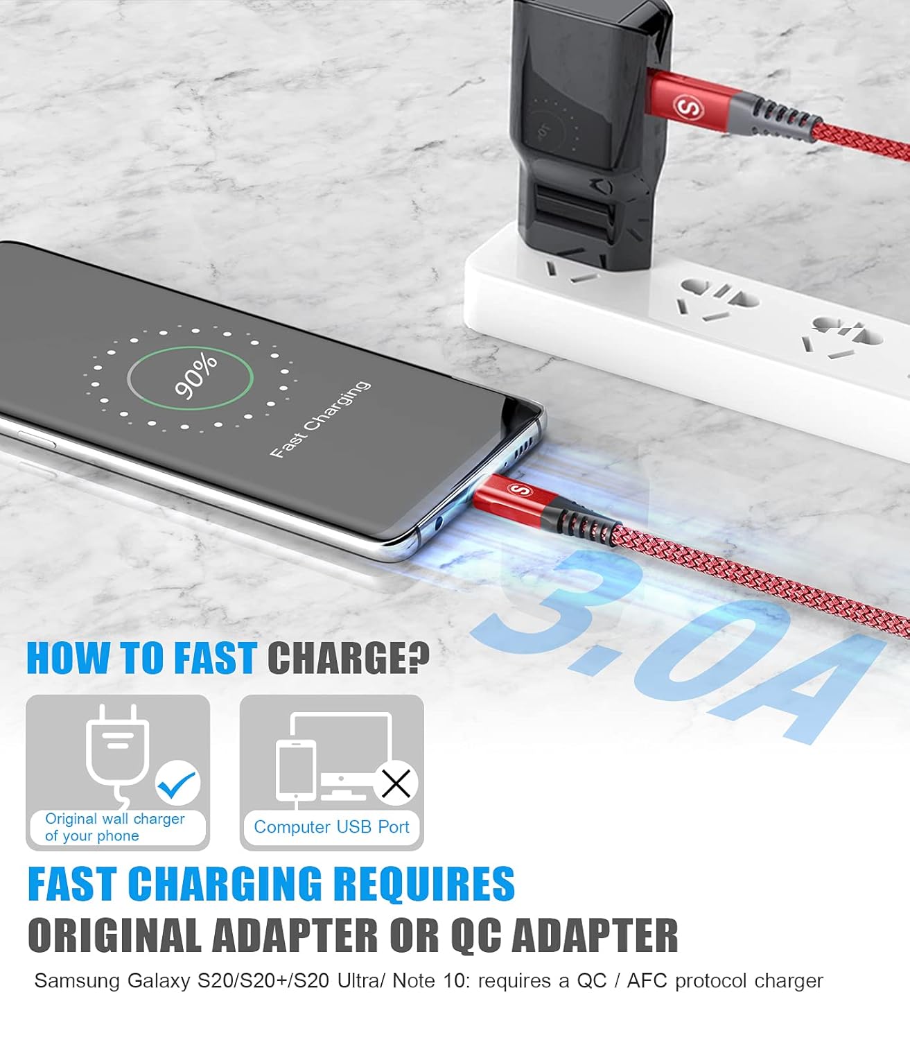 60W USB C to USB C Charger Cable, PD Type C Super Fast Charging for iPhone 16 15 MacBook iPad Pro, Samsung S25 S24 S23 Ultra, Steam Deck, Nintendo Switch etc