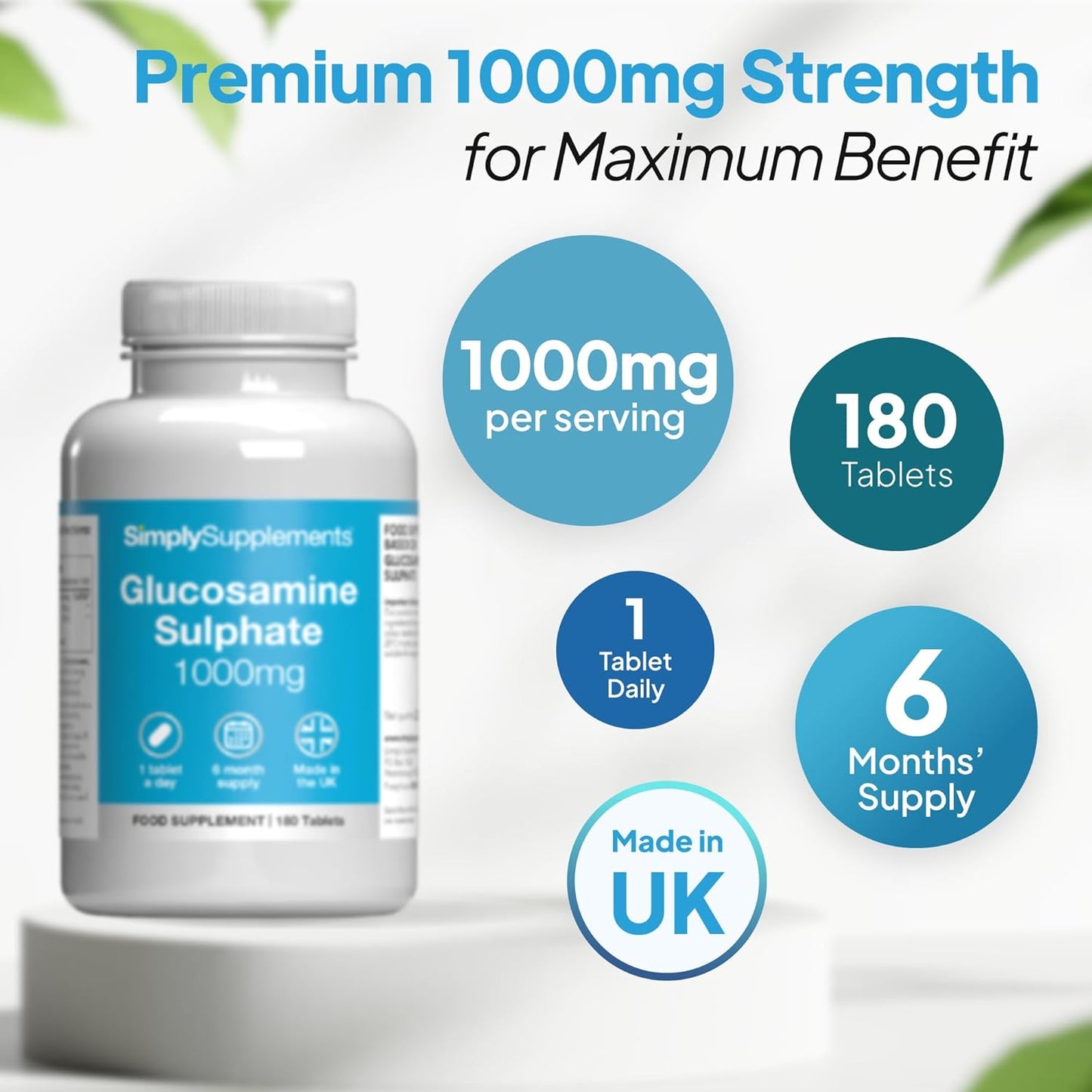 Glucosamine Sulphate 2KCL 1000mg Joint Support Supplement