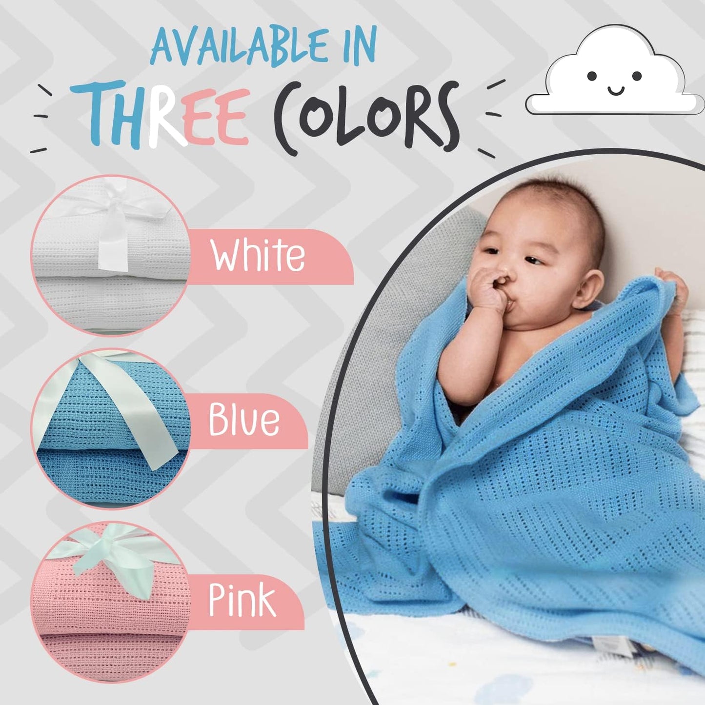 Cotton Cellular Baby Blanket