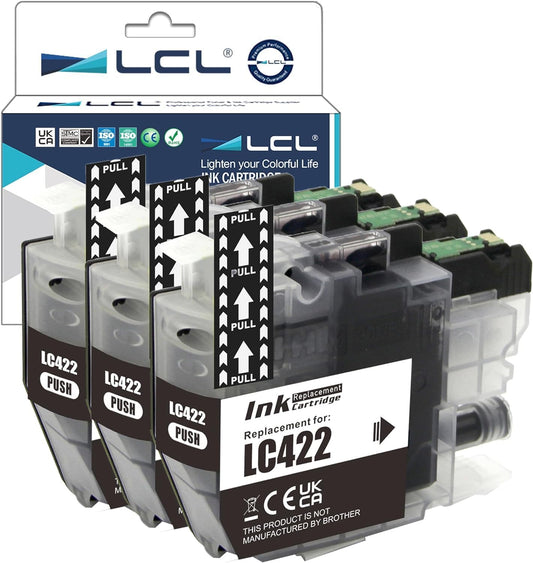 LC422 Black Ink Cartridge Replacement for Brother LC-422 LC-422XL LC422XL LC422BK LC422XLBK for MFC-J5340DW MFC-J5345DW MFC-J5740DW MFC-J6540DW MFC-J6940DW Printer