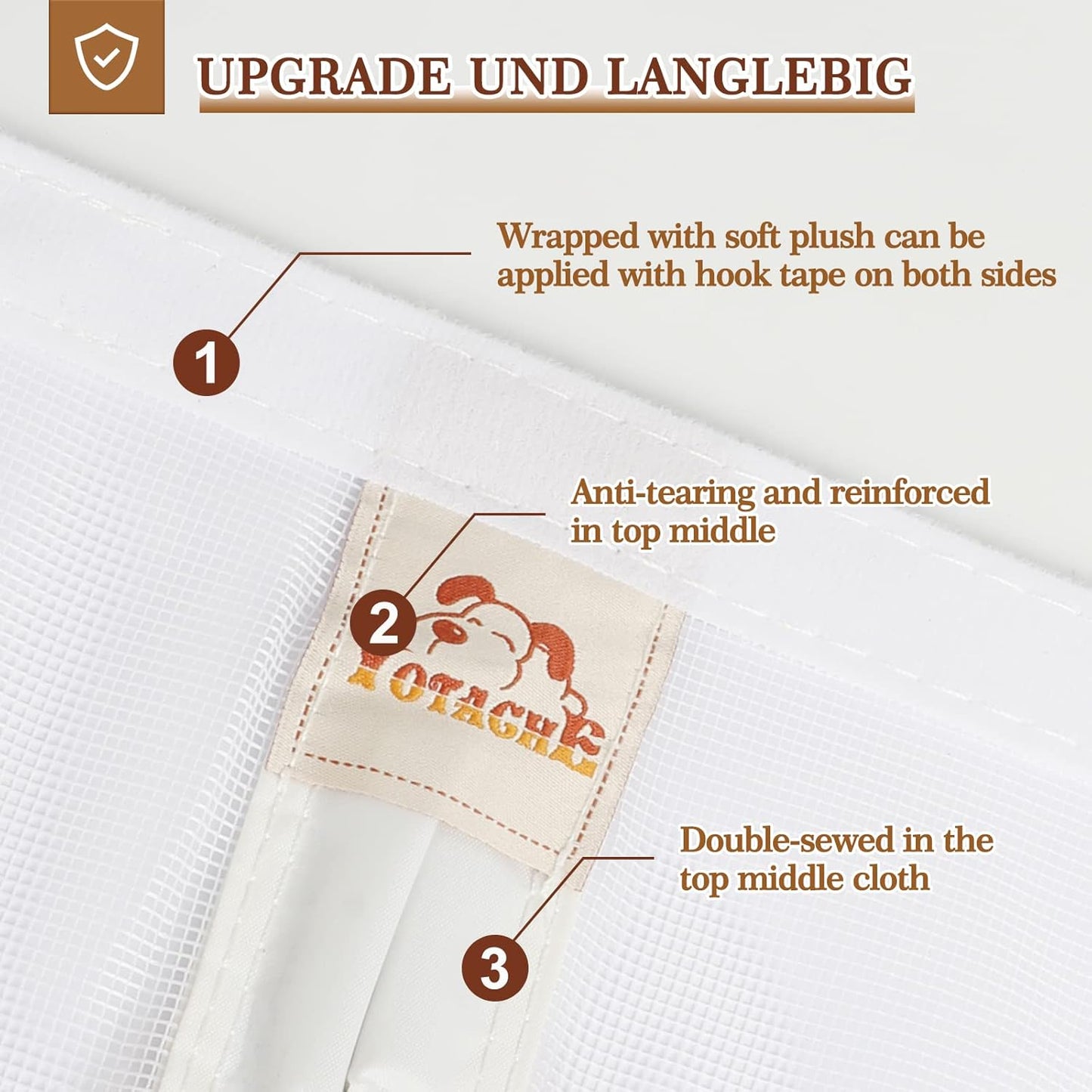 Side Opening Fly Screens for Doors 120 x 220 cm, Reinforced Polyester Sewing Mosquito Net Curtain for Balcony, French, Sliding Glass Door