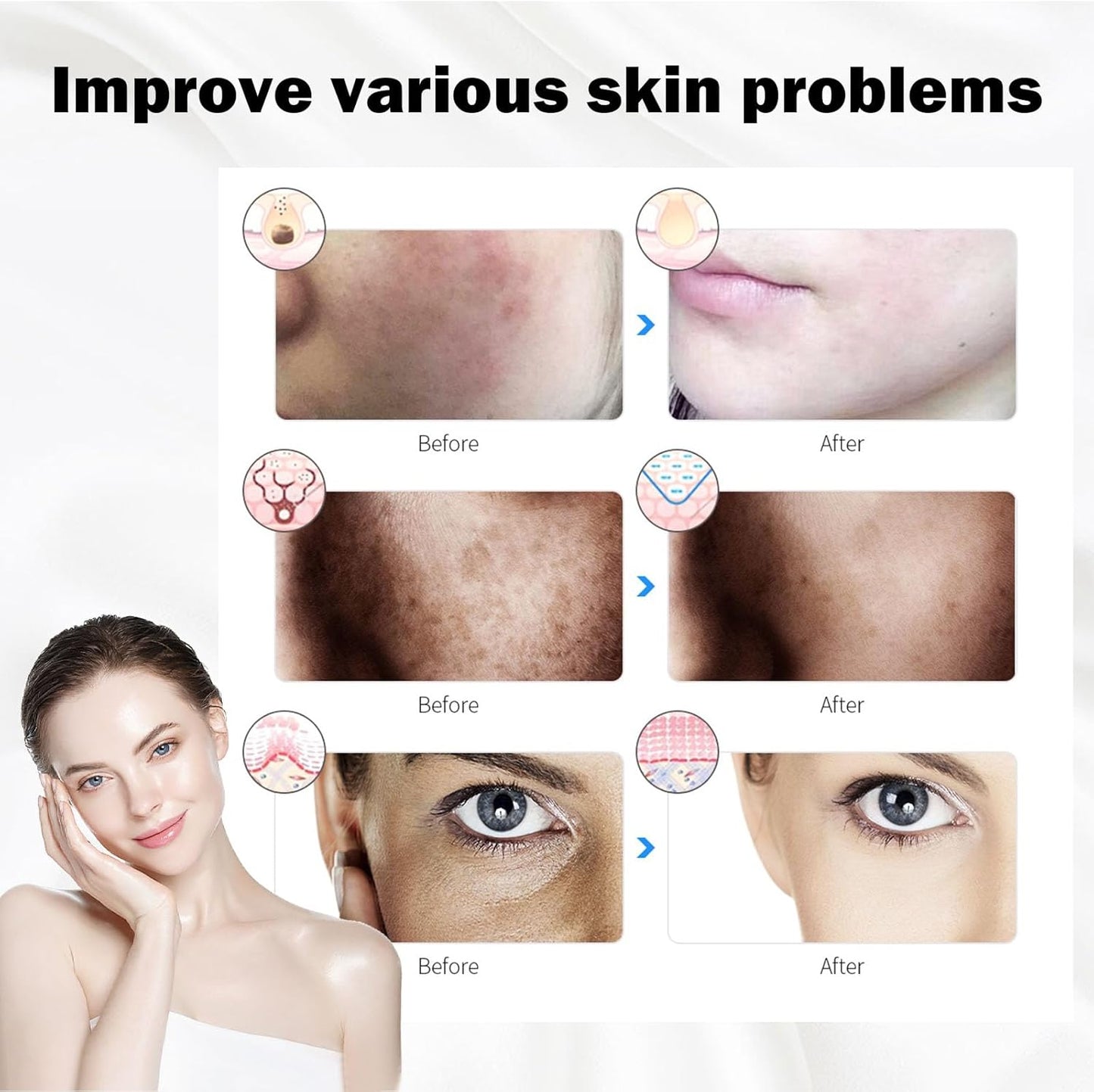 LED Light Therapy Face Mask - 7 Color Photon Therapy, Anti-Aging, Wrinkle Reduction, Skin Tightening, Daily Facial Care