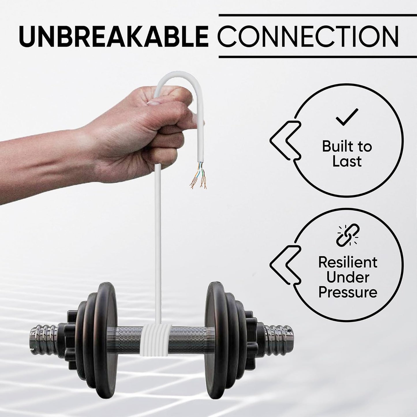 Bulk Cat 5E Ethernet Cable 50m, High Speed LAN Ethernet Network Cable, 50m Bulk Cat5E Internet 1 Gbps, 100 MHz, ADSL AWG24, UTP CCA