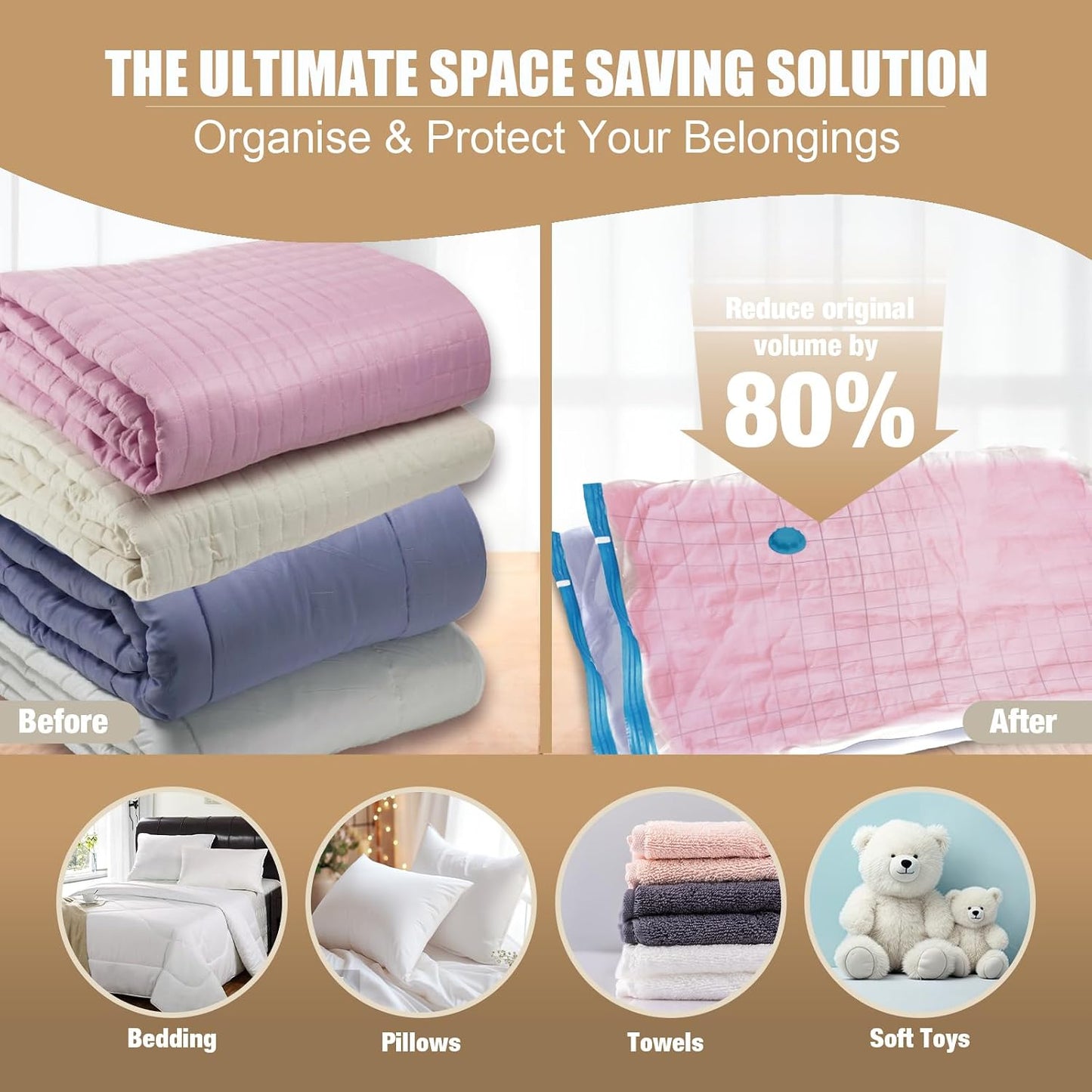 Medium Vacuum Storage Bags with Hand Pump