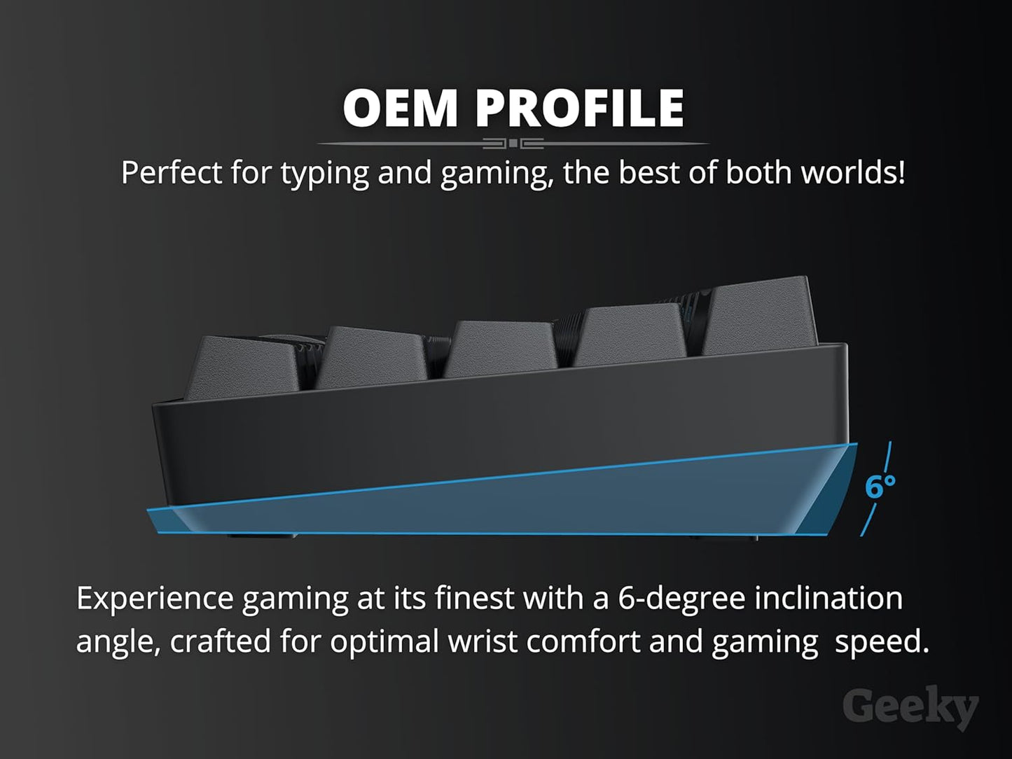 Mechanical Gaming Keyboard 68 Keys Multi Color RGB LED Backlit for PC/Mac Gamer | ANSI US American Layout