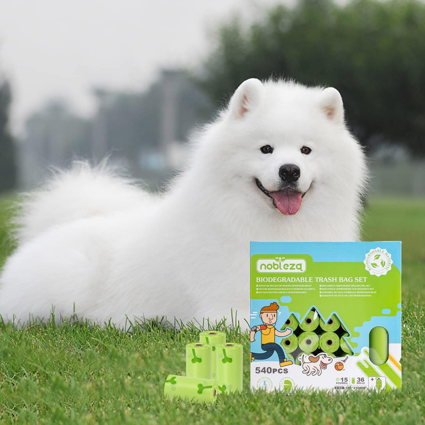 Dog Poo Bags with Dispenser, 360 Count - Extra Thick & Large, Unscented Leak-Proof