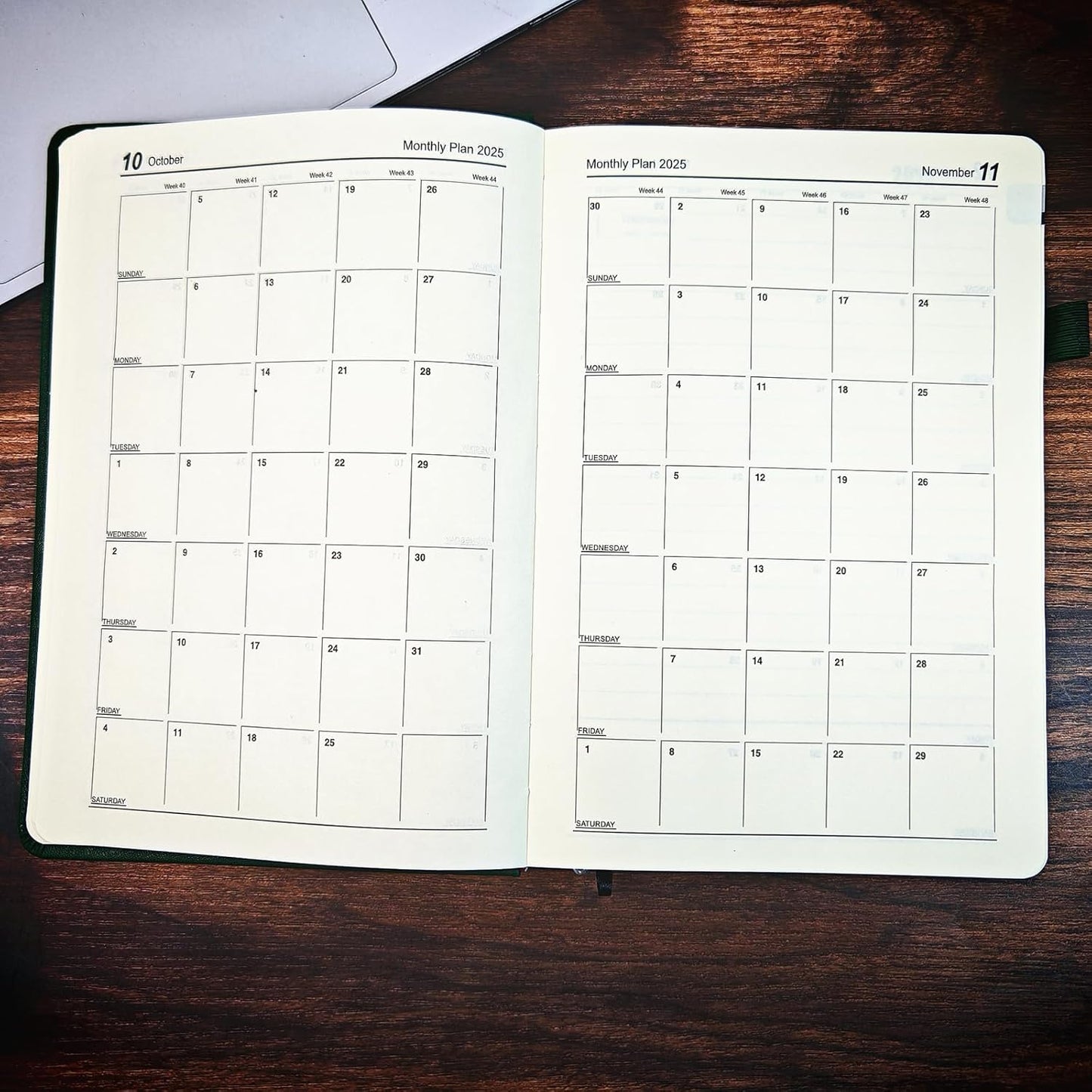 Diary 2025-2026 A5 Day Per Page, 12 Months 2025-2026 Diary From July 2025 to June 2025, Productivity A5 Daily Planner with Monthly Tabs, 2 Bookmark, Pen Loop and Inner Pocke (Black)