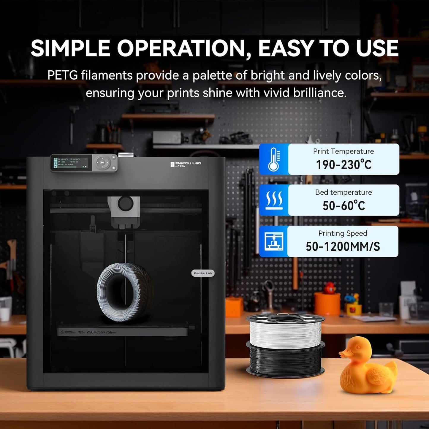 TPU Flexible Filament 1.75mm, 3D Printer Filament, Dimensional Accuracy +/- 0.03 mm, 0.5KG Spool, 1.75 mm, TPU White