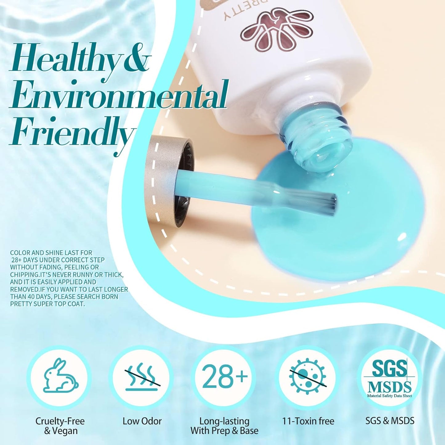 Summer Crystal Gel Nail Polish Set - Pastel Colors Blue Red Green Yellow Pink - Soak Off UV Gel Polish Kit 6PCS