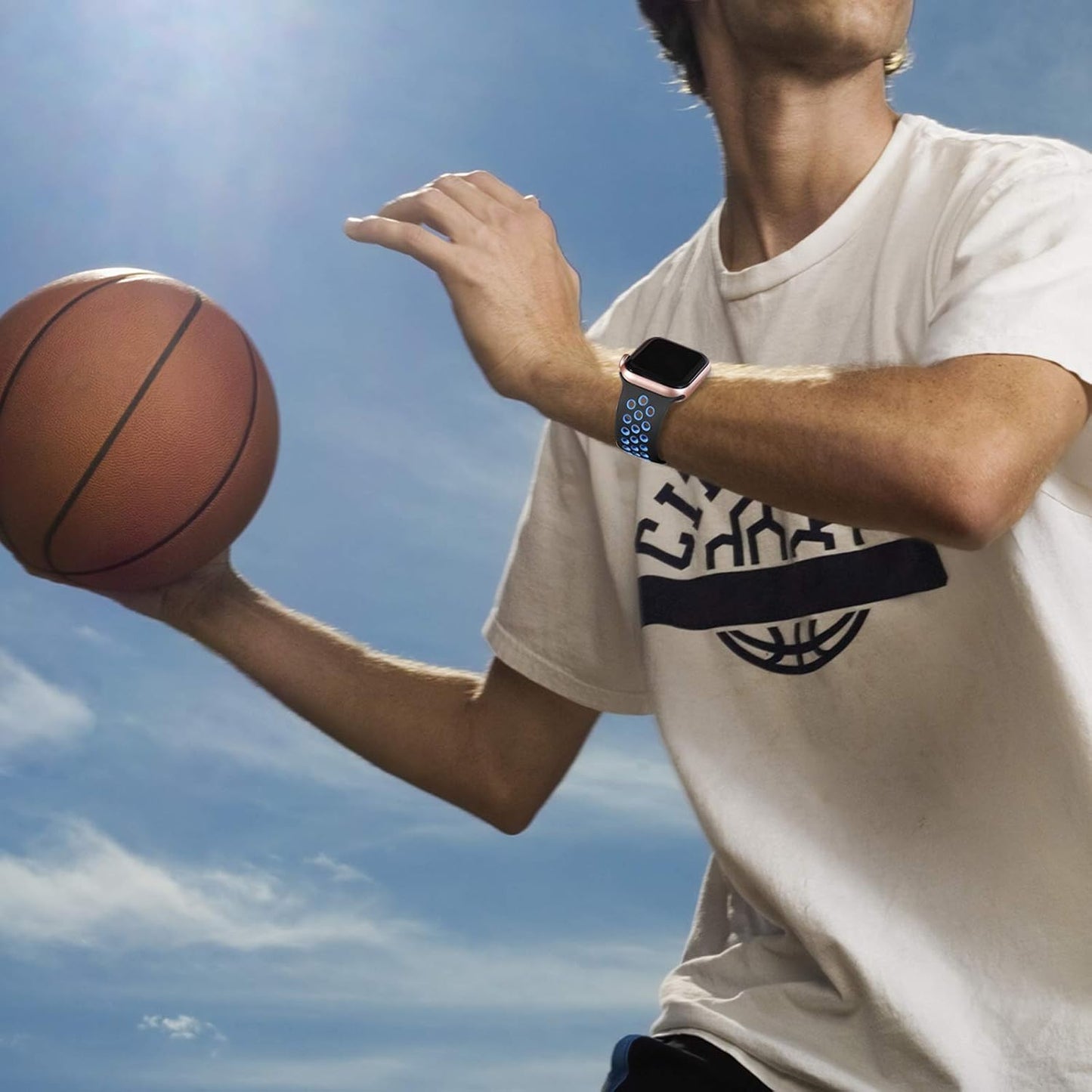 Pack 3 Replacement Strap Compatible with Apple Watch 44mm 42mm 38mm 40mm/41mm 45mm 49mm, Silicone Wrist Strap Sport Band