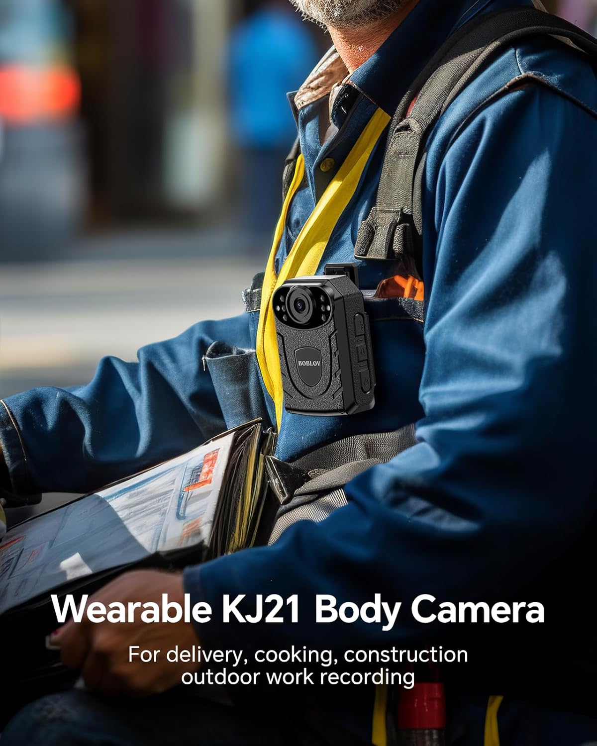 KJ21 Body Camera, 1296P 32GB Police Body Cams for Security, Walking Pets, Personal Body Worn Camera
