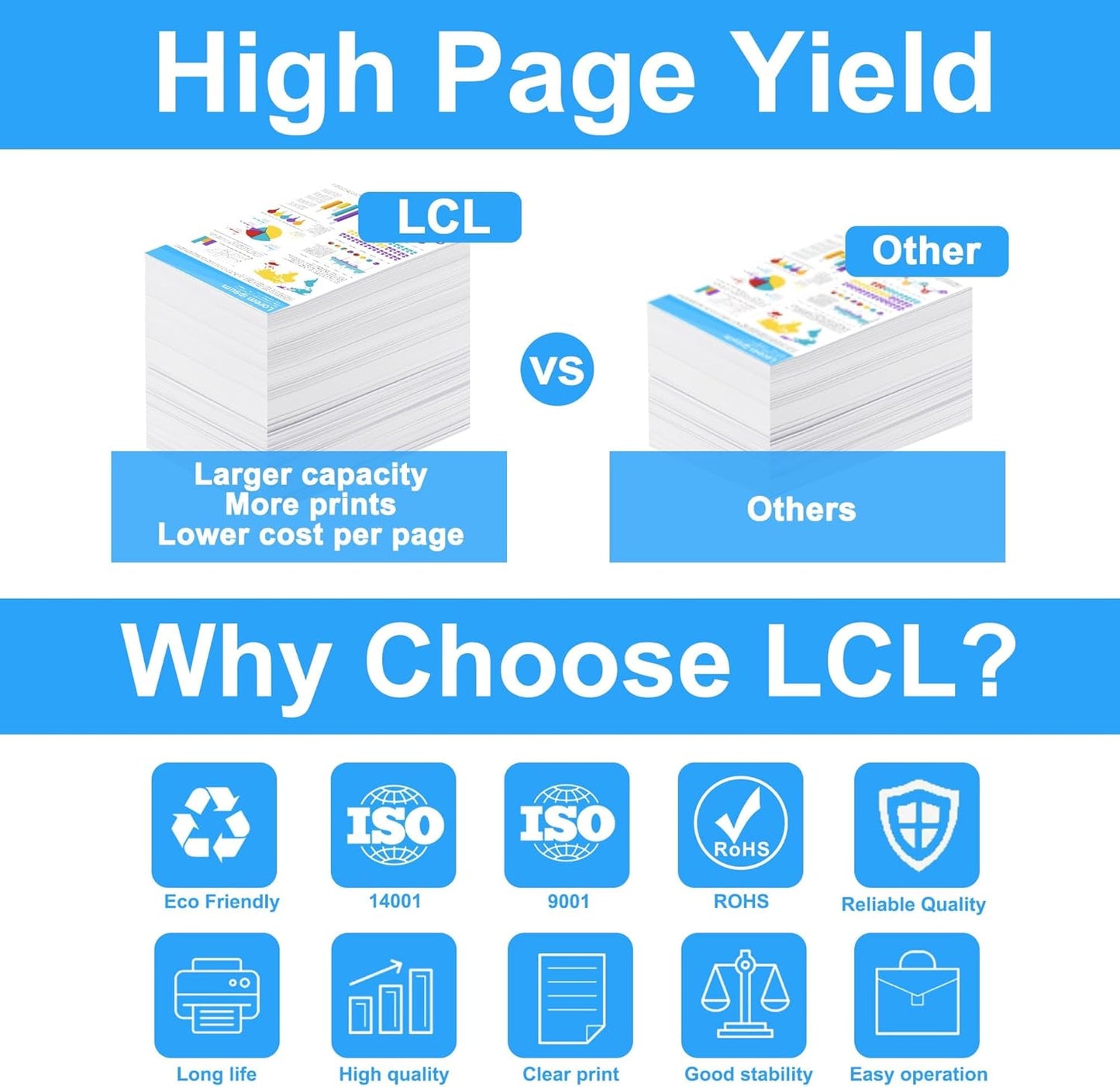 LC422 Black Ink Cartridge Replacement for Brother LC-422 LC-422XL LC422XL LC422BK LC422XLBK for MFC-J5340DW MFC-J5345DW MFC-J5740DW MFC-J6540DW MFC-J6940DW Printer