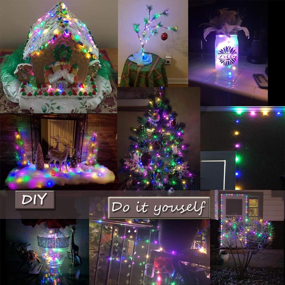 Fairy Lights Battery Operated String Lights 33FT With Remote Control for Garland Bedroom Wedding Party Christmas Tree Indoor Decor