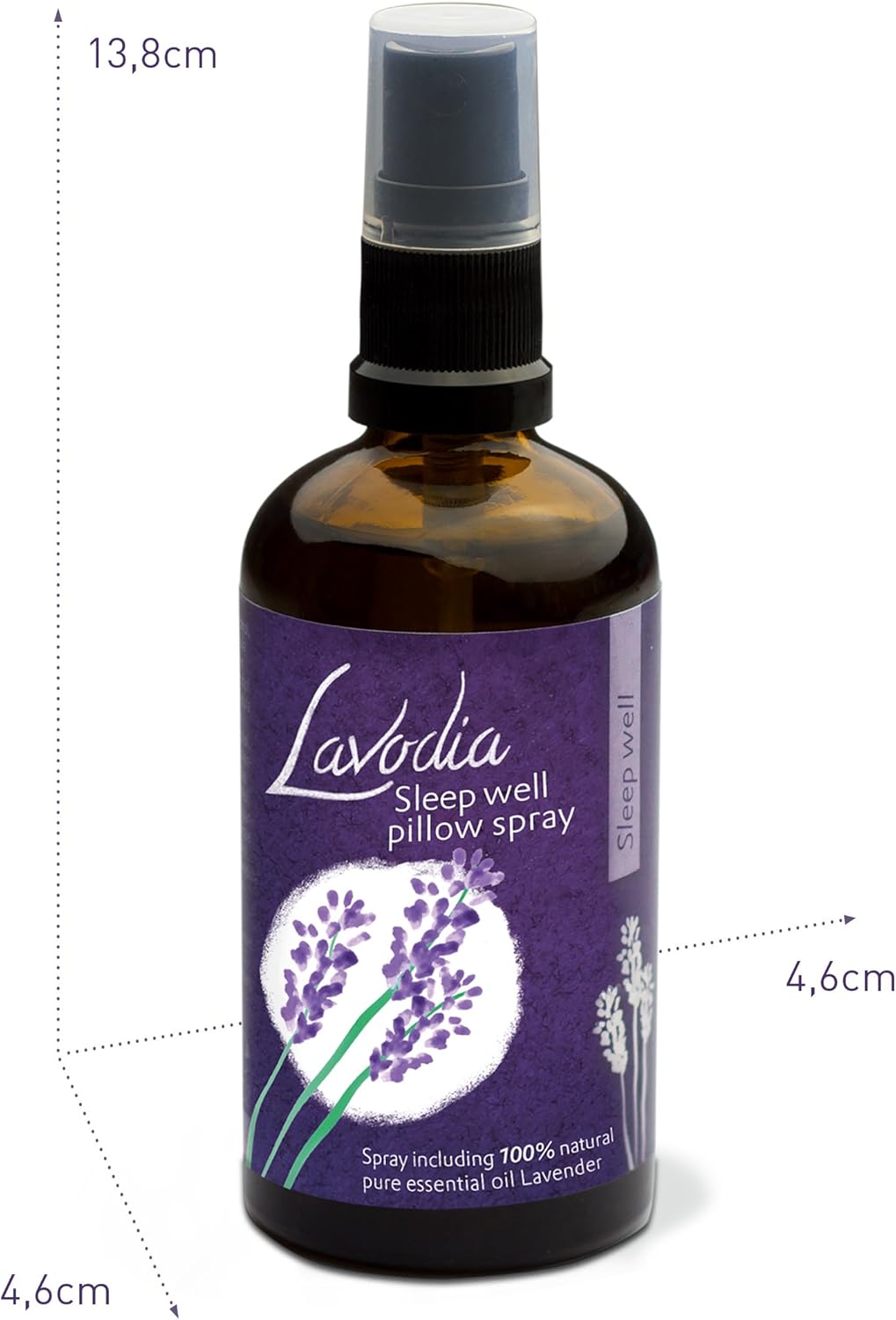 Lavodia Lavender Mist: Premium Pillow Spray with Pure Natural Lavender Essential Oil - Stress Relief and Deep Sleep Aid