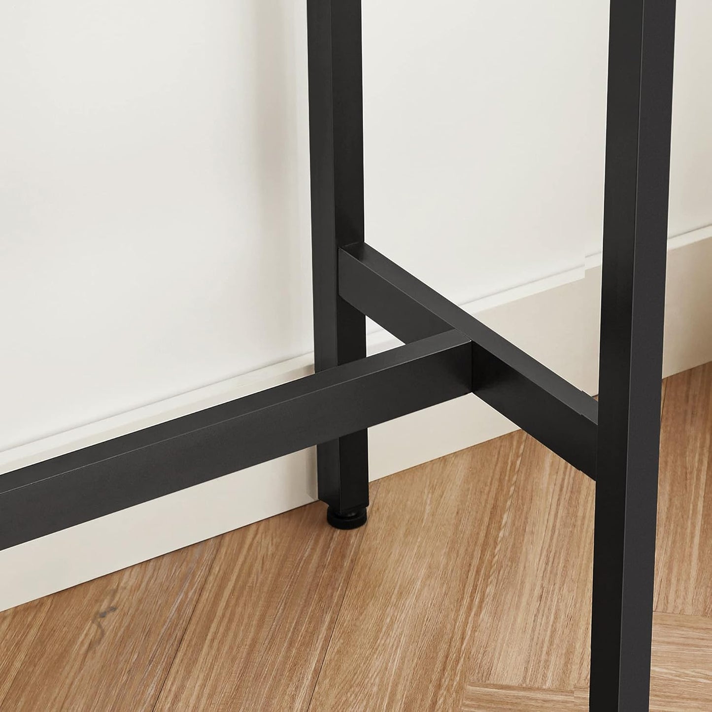 Bar Table, Kitchen Table, Pub Dining High Table, Sturdy Steel Frame, 40 x 100 x 90 cm, Easy Assembly, Industrial Design, Greige and Black LBT010B02