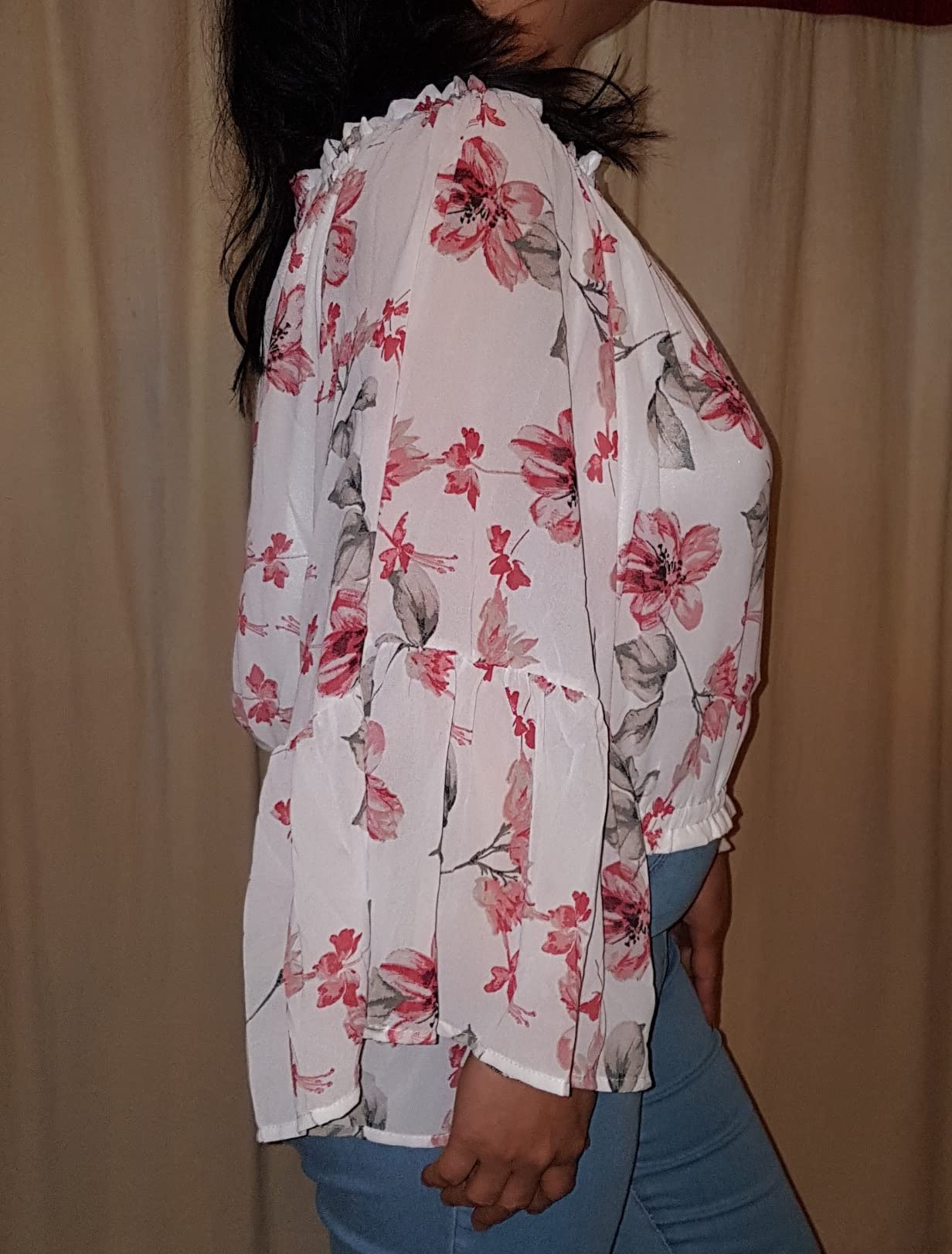 New Women's Casual Loose Printed Chiffon Blouse Summer Short Sleeve Shirt for Ladies