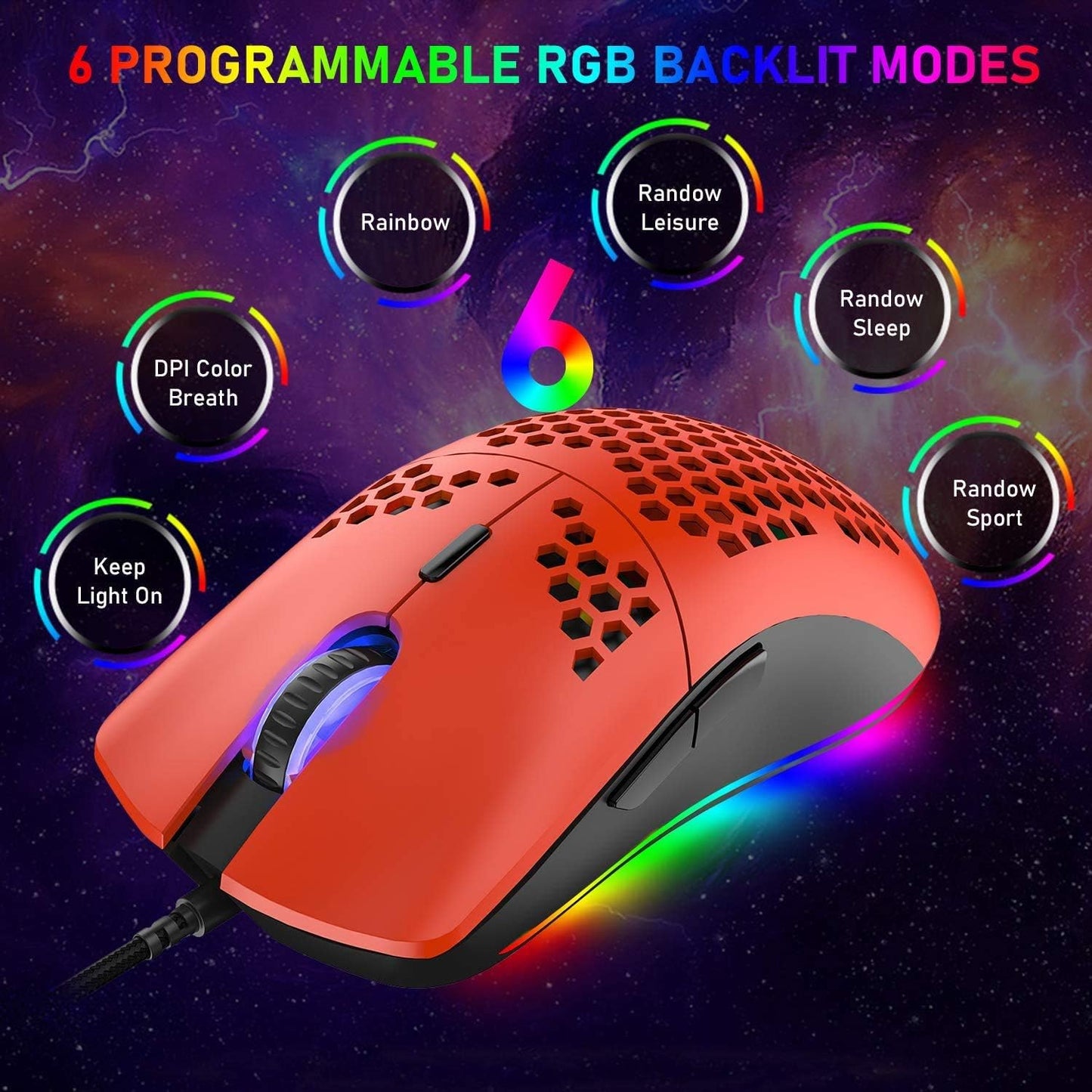 60% Mechanical Mini 68 Key RGB Backlit Wired USB C Gaming Keyboard with Mouse and Mouse Pad