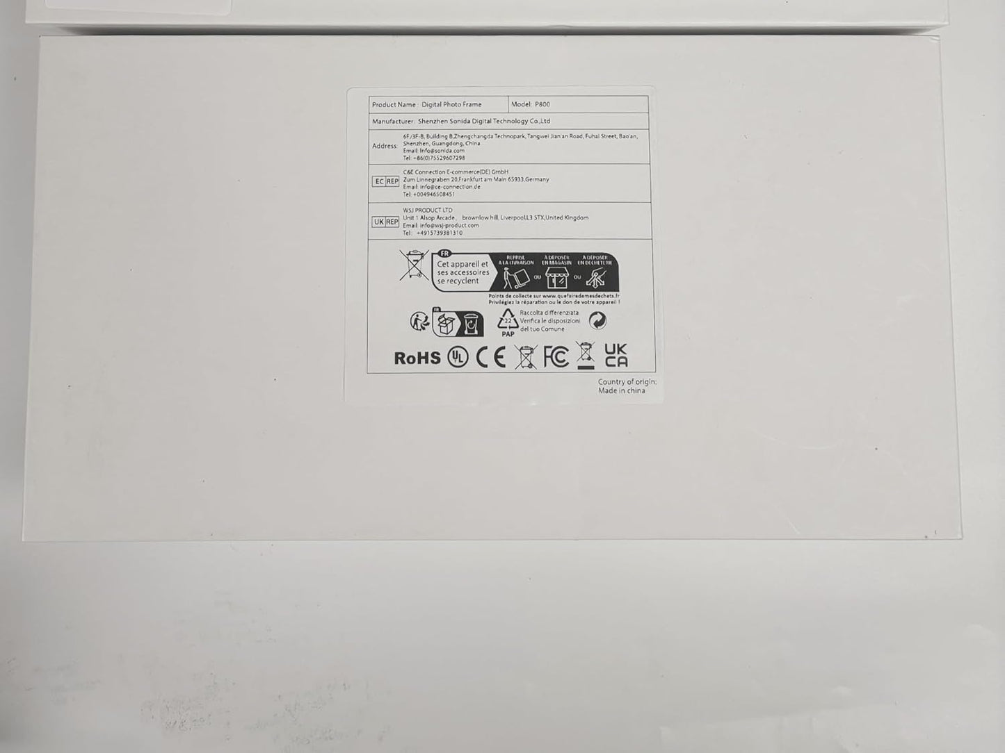 8.1 Inch WiFi Digital Photo Frame with 32GB Storage & 32GB Card, Smart Picture Frames, Electronic Photo Frame