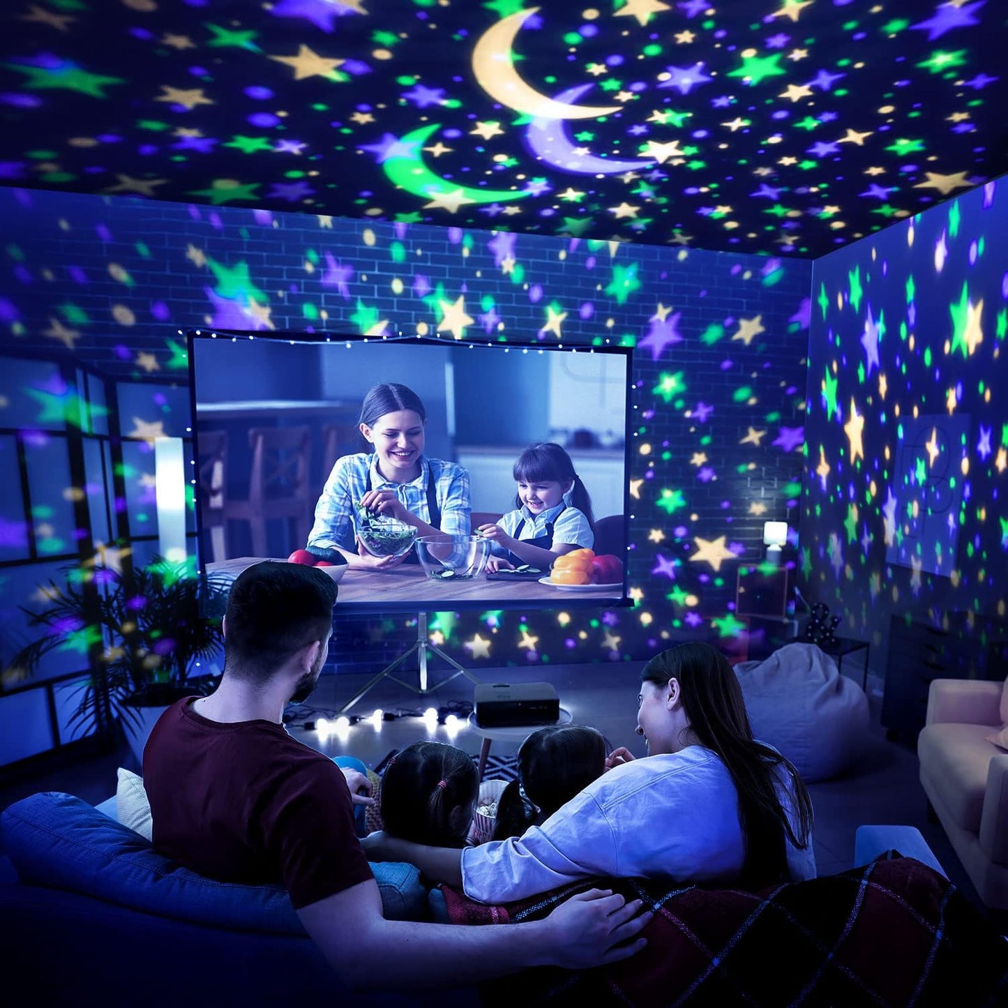 Night Light Projector, Baby Projector for Kids Bedroom, Bluetooth Kids, 12 Modes Sensory Lights Star Light, Gift,Room Decor