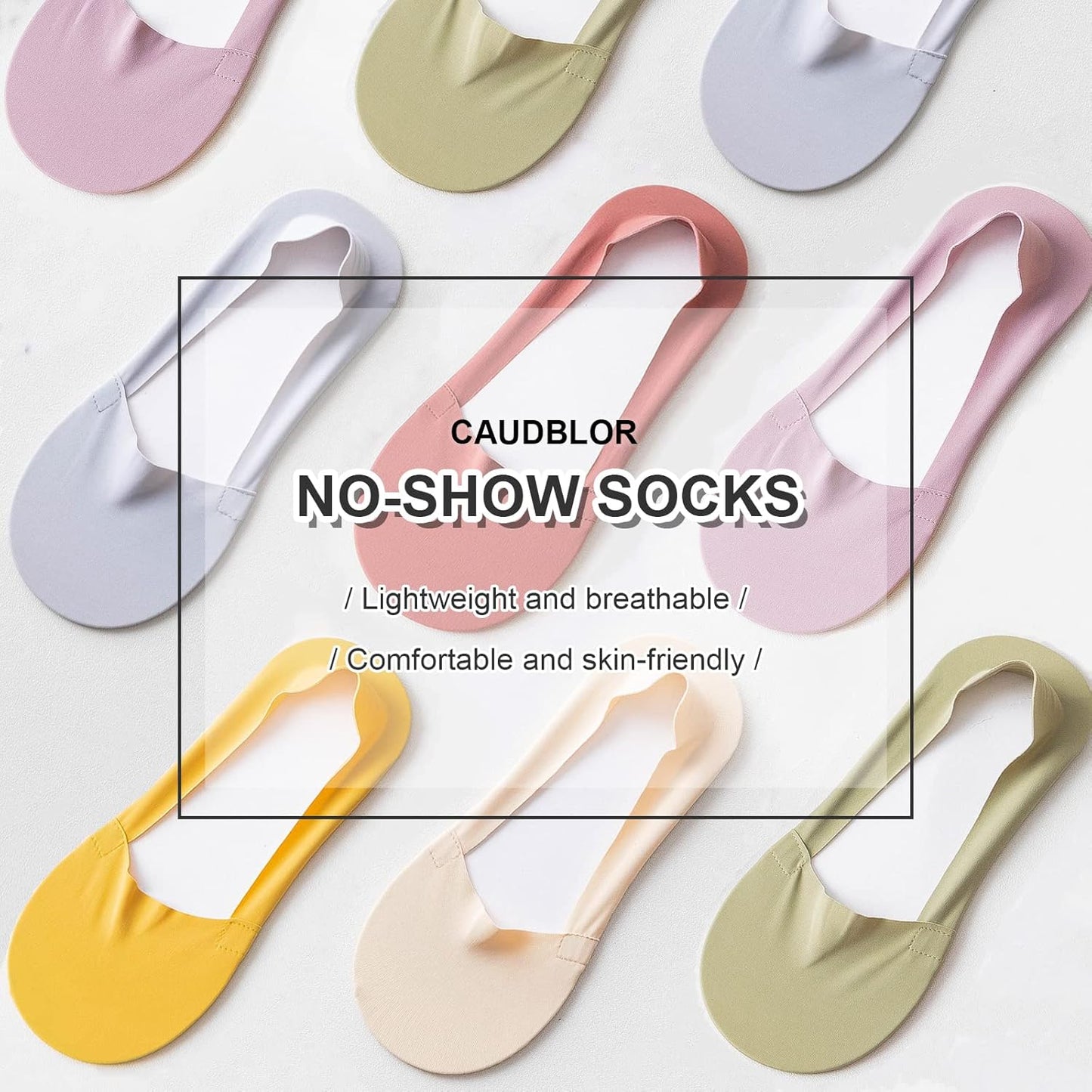 6 Pairs Invisible Non -Slip Woman Short Socks Low Cut Liners & Ankle Socks